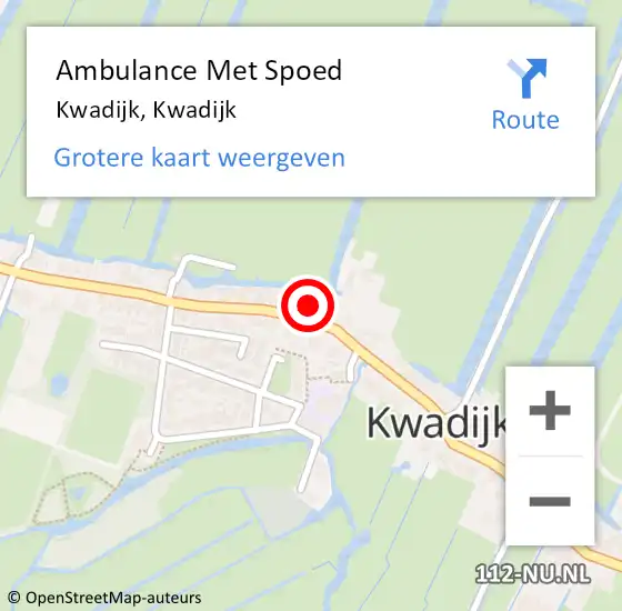 Locatie op kaart van de 112 melding: Ambulance Met Spoed Naar Kwadijk, Kwadijk op 28 februari 2024 02:02