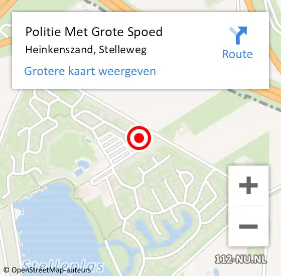 Locatie op kaart van de 112 melding: Politie Met Grote Spoed Naar Heinkenszand, Stelleweg op 28 februari 2024 17:43