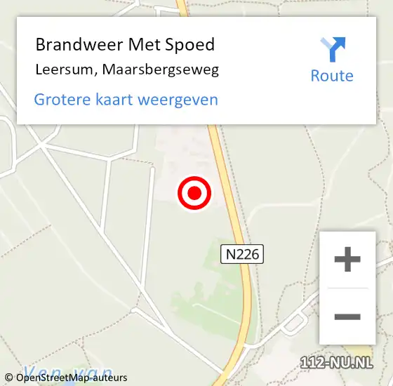 Locatie op kaart van de 112 melding: Brandweer Met Spoed Naar Leersum, Maarsbergseweg op 29 februari 2024 13:04