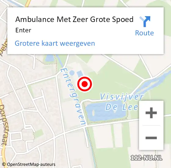 Locatie op kaart van de 112 melding: Ambulance Met Zeer Grote Spoed Naar Enter op 29 februari 2024 22:45