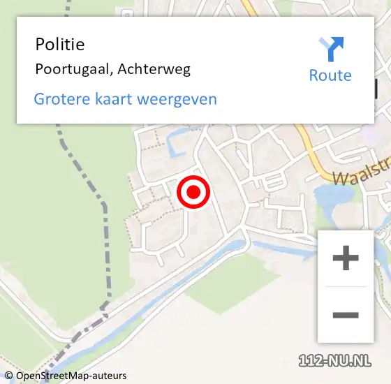 Locatie op kaart van de 112 melding: Politie Poortugaal, Achterweg op 1 maart 2024 12:04