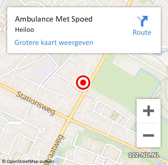 Locatie op kaart van de 112 melding: Ambulance Met Spoed Naar Heiloo op 1 maart 2024 13:53