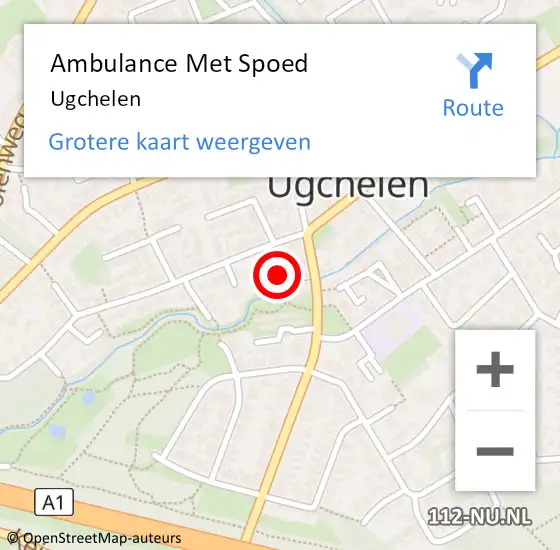 Locatie op kaart van de 112 melding: Ambulance Met Spoed Naar Ugchelen op 1 maart 2024 16:05