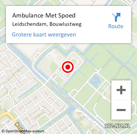 Locatie op kaart van de 112 melding: Ambulance Met Spoed Naar Leidschendam, Bouwlustweg op 1 maart 2024 16:56