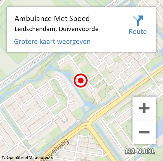 Locatie op kaart van de 112 melding: Ambulance Met Spoed Naar Leidschendam, Duivenvoorde op 1 maart 2024 22:16