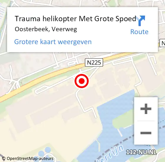 Locatie op kaart van de 112 melding: Trauma helikopter Met Grote Spoed Naar Oosterbeek, Veerweg op 2 maart 2024 01:02
