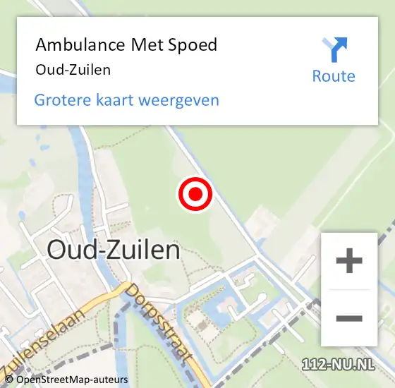 Locatie op kaart van de 112 melding: Ambulance Met Spoed Naar Oud-Zuilen op 2 maart 2024 07:18