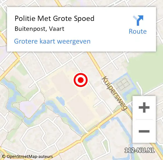 Locatie op kaart van de 112 melding: Politie Met Grote Spoed Naar Buitenpost, Vaart op 2 maart 2024 08:57