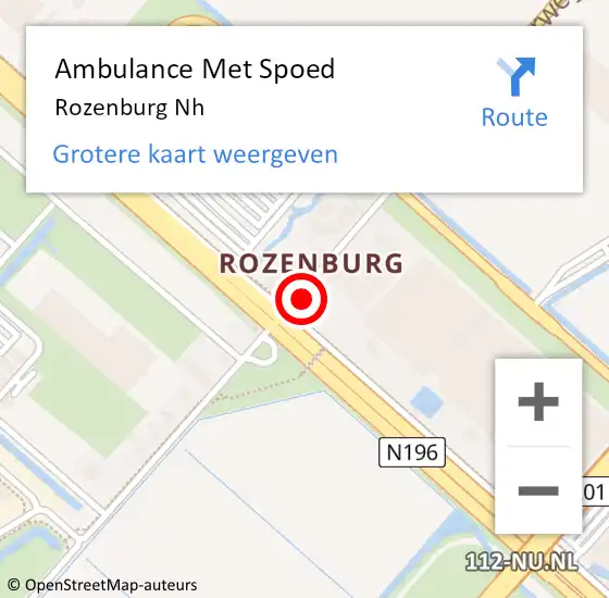 Locatie op kaart van de 112 melding: Ambulance Met Spoed Naar Rozenburg op 2 maart 2024 14:45