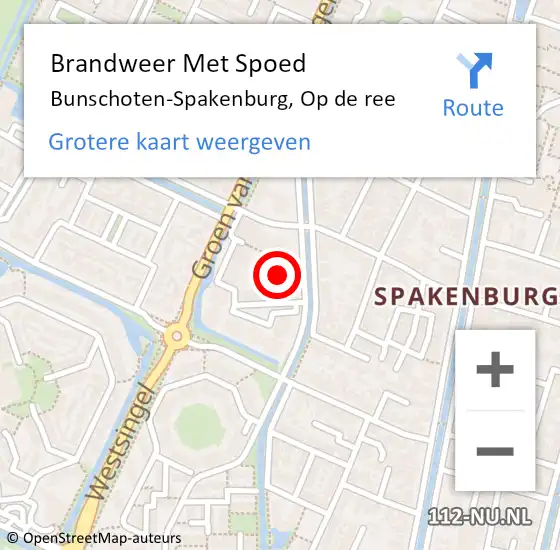 Locatie op kaart van de 112 melding: Brandweer Met Spoed Naar Bunschoten-Spakenburg, Op de ree op 2 maart 2024 17:38