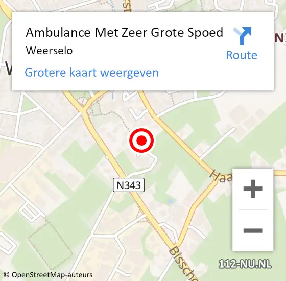 Locatie op kaart van de 112 melding: Ambulance Met Zeer Grote Spoed Naar Weerselo op 2 maart 2024 20:02