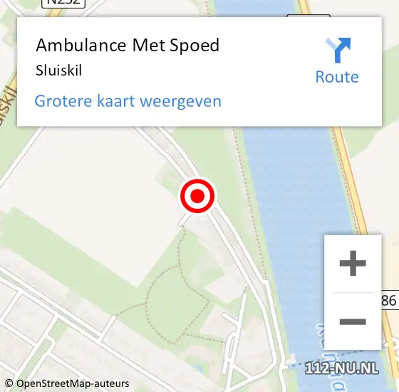 Locatie op kaart van de 112 melding: Ambulance Met Spoed Naar Sluiskil op 2 maart 2024 23:48