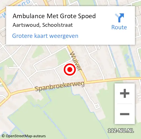 Locatie op kaart van de 112 melding: Ambulance Met Grote Spoed Naar Aartswoud, Schoolstraat op 3 maart 2024 15:37