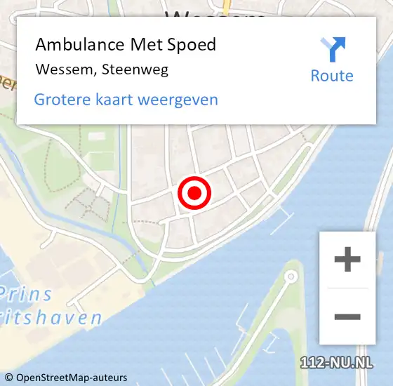 Locatie op kaart van de 112 melding: Ambulance Met Spoed Naar Wessem, Steenweg op 3 maart 2024 17:32