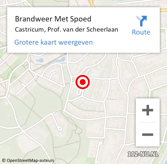 Locatie op kaart van de 112 melding: Brandweer Met Spoed Naar Castricum, Prof. van der Scheerlaan op 3 maart 2024 22:56