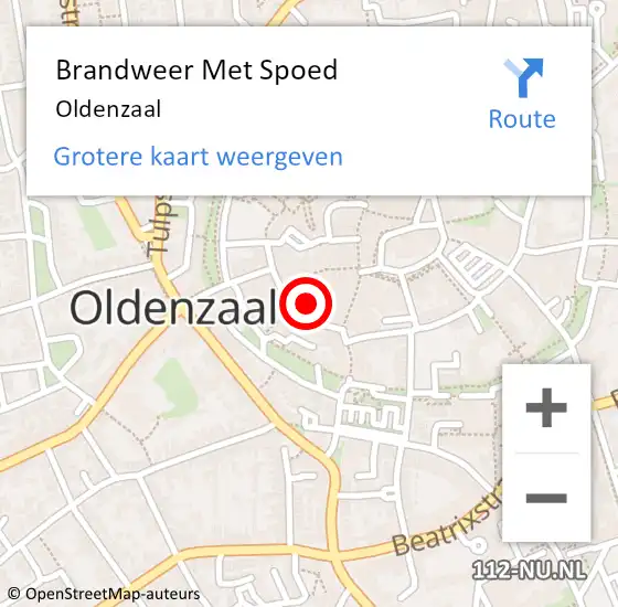 Locatie op kaart van de 112 melding: Brandweer Met Spoed Naar Oldenzaal op 4 maart 2024 09:59