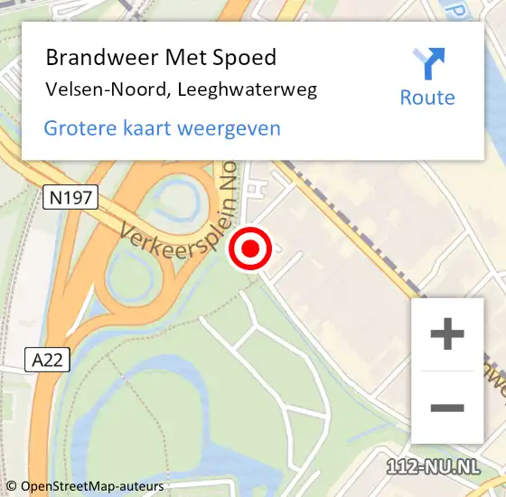Locatie op kaart van de 112 melding: Brandweer Met Spoed Naar Velsen-Noord, Leeghwaterweg op 4 maart 2024 13:30