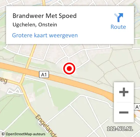 Locatie op kaart van de 112 melding: Brandweer Met Spoed Naar Ugchelen, Onstein op 4 maart 2024 20:04