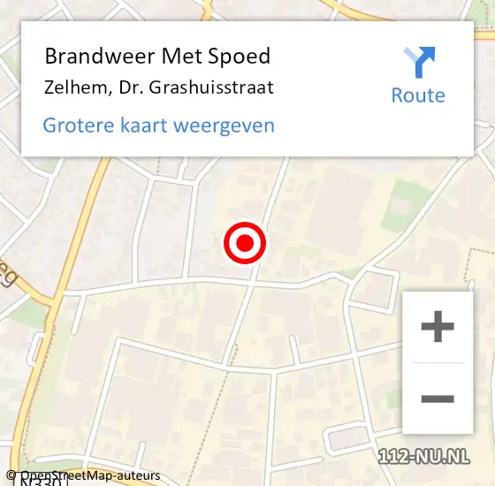 Locatie op kaart van de 112 melding: Brandweer Met Spoed Naar Zelhem, Dr. Grashuisstraat op 4 maart 2024 20:22