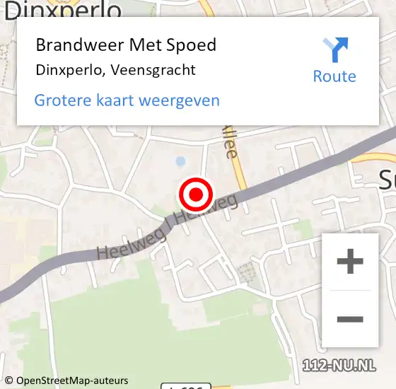 Locatie op kaart van de 112 melding: Brandweer Met Spoed Naar Dinxperlo, Veensgracht op 4 maart 2024 20:53