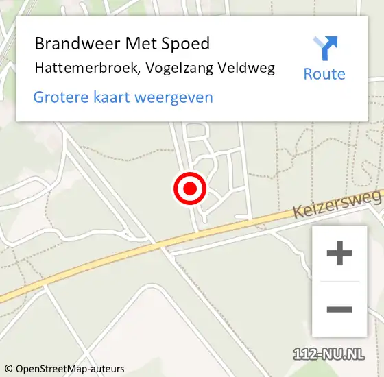 Locatie op kaart van de 112 melding: Brandweer Met Spoed Naar Hattemerbroek, Vogelzang Veldweg op 4 maart 2024 21:00