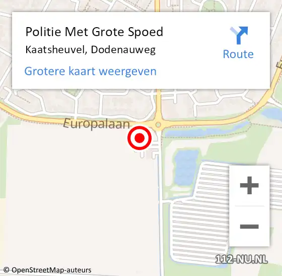 Locatie op kaart van de 112 melding: Politie Met Grote Spoed Naar Kaatsheuvel, Dodenauweg op 5 maart 2024 08:13