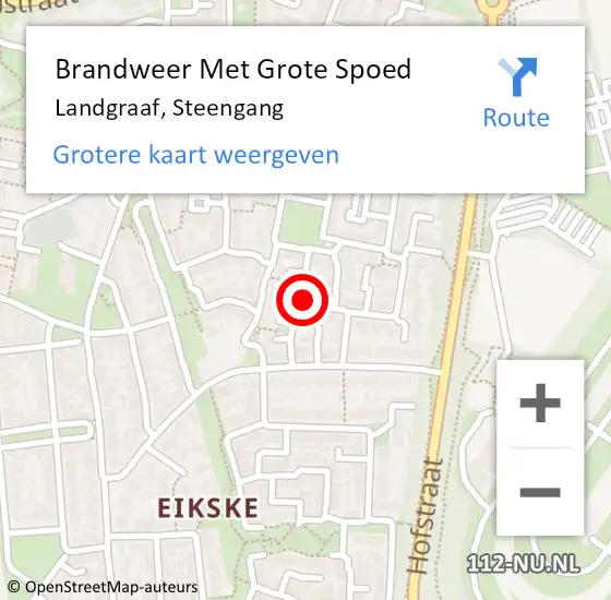 Locatie op kaart van de 112 melding: Brandweer Met Grote Spoed Naar Landgraaf, Steengang op 5 maart 2024 08:18