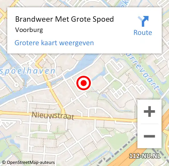 Locatie op kaart van de 112 melding: Brandweer Met Grote Spoed Naar Voorburg op 5 maart 2024 09:05