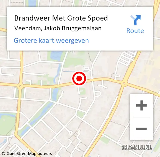 Locatie op kaart van de 112 melding: Brandweer Met Grote Spoed Naar Veendam, Jakob Bruggemalaan op 5 maart 2024 16:01