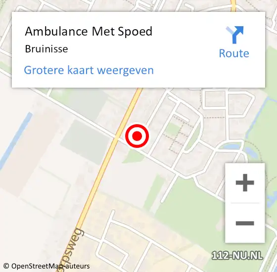 Locatie op kaart van de 112 melding: Ambulance Met Spoed Naar Bruinisse op 5 maart 2024 16:10