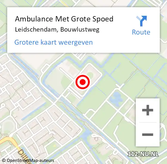 Locatie op kaart van de 112 melding: Ambulance Met Grote Spoed Naar Leidschendam, Bouwlustweg op 5 maart 2024 19:13