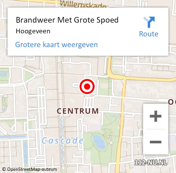 Locatie op kaart van de 112 melding: Brandweer Met Grote Spoed Naar Hoogeveen op 5 maart 2024 19:58