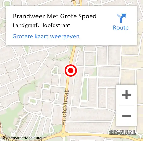 Locatie op kaart van de 112 melding: Brandweer Met Grote Spoed Naar Landgraaf, Hoofdstraat op 5 maart 2024 21:36