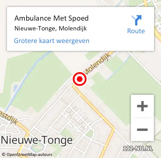 Locatie op kaart van de 112 melding: Ambulance Met Spoed Naar Nieuwe-Tonge, Molendijk op 6 maart 2024 02:18