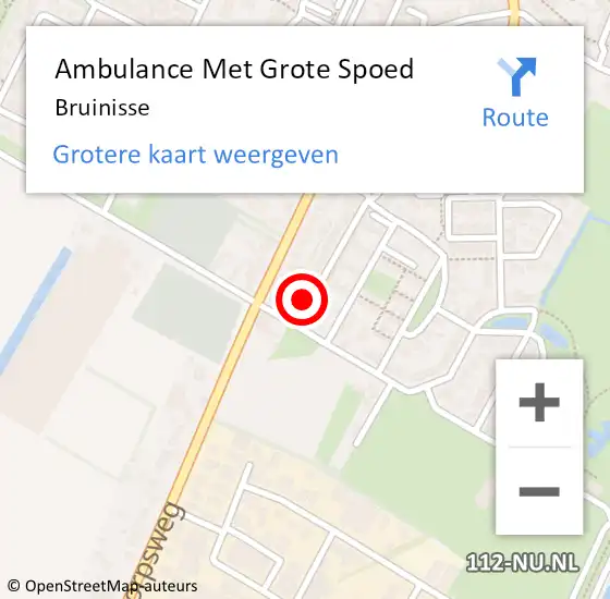 Locatie op kaart van de 112 melding: Ambulance Met Grote Spoed Naar Bruinisse op 6 maart 2024 08:55