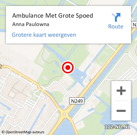 Locatie op kaart van de 112 melding: Ambulance Met Grote Spoed Naar Anna Paulowna op 6 maart 2024 12:40