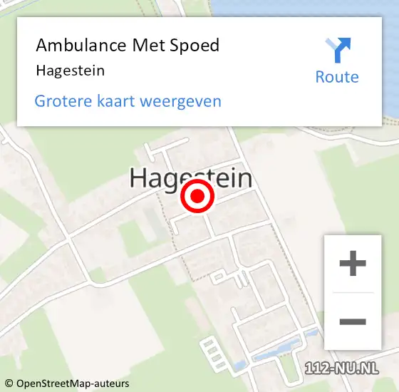 Locatie op kaart van de 112 melding: Ambulance Met Spoed Naar Hagestein op 6 maart 2024 17:08