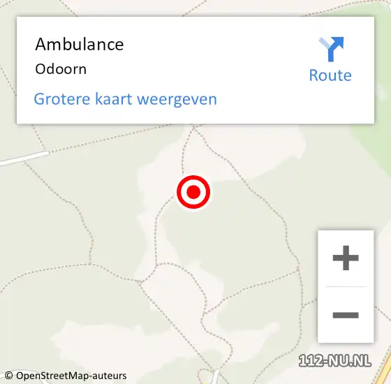 Locatie op kaart van de 112 melding: Ambulance Odoorn op 7 maart 2024 03:07