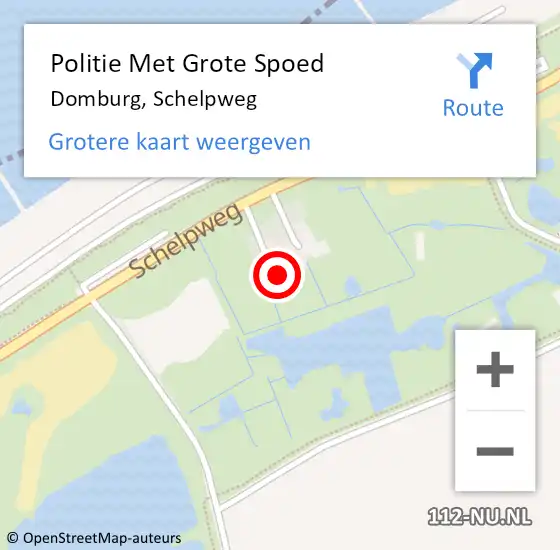 Locatie op kaart van de 112 melding: Politie Met Grote Spoed Naar Domburg, Schelpweg op 7 maart 2024 13:32