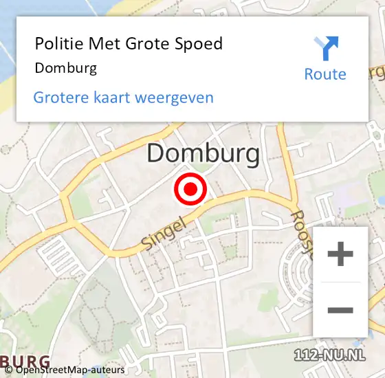 Locatie op kaart van de 112 melding: Politie Met Grote Spoed Naar Domburg op 7 maart 2024 13:32