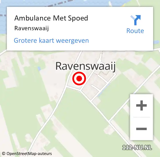 Locatie op kaart van de 112 melding: Ambulance Met Spoed Naar Ravenswaaij op 7 maart 2024 14:57