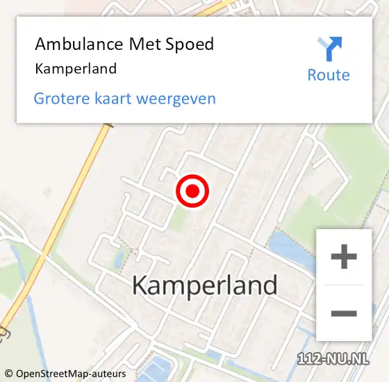 Locatie op kaart van de 112 melding: Ambulance Met Spoed Naar Kamperland op 7 maart 2024 15:00