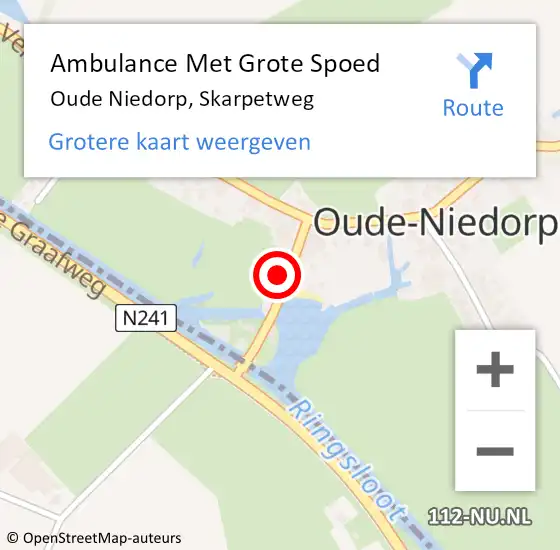 Locatie op kaart van de 112 melding: Ambulance Met Grote Spoed Naar Oude Niedorp, Skarpetweg op 7 maart 2024 15:49