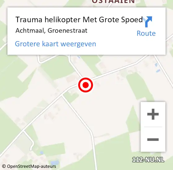 Locatie op kaart van de 112 melding: Trauma helikopter Met Grote Spoed Naar Achtmaal, Groenestraat op 7 maart 2024 17:22