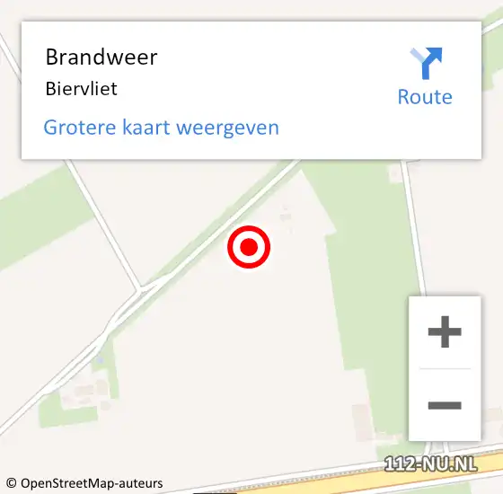 Locatie op kaart van de 112 melding: Brandweer Biervliet op 7 maart 2024 19:15