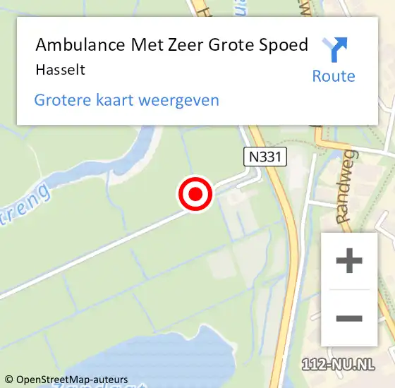 Locatie op kaart van de 112 melding: Ambulance Met Zeer Grote Spoed Naar Hasselt op 8 maart 2024 08:29