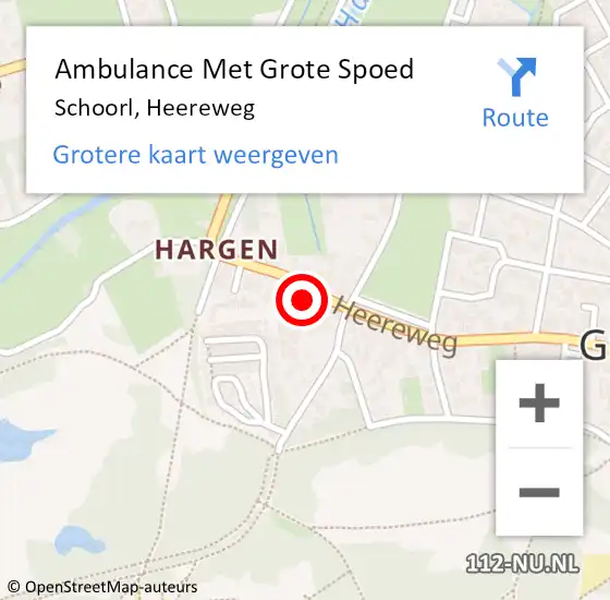 Locatie op kaart van de 112 melding: Ambulance Met Grote Spoed Naar Schoorl, Heereweg op 8 maart 2024 09:38