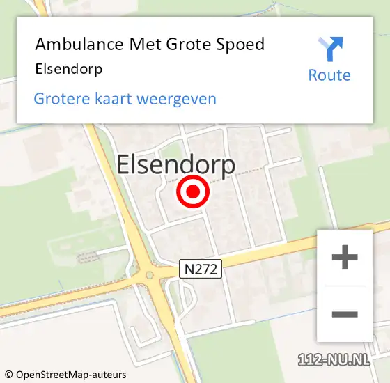 Locatie op kaart van de 112 melding: Ambulance Met Grote Spoed Naar Elsendorp op 8 maart 2024 17:08