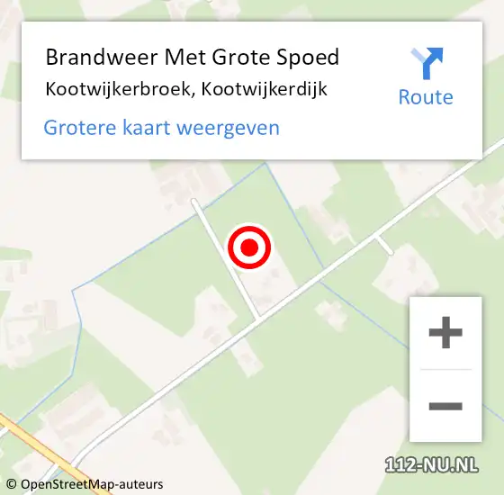 Locatie op kaart van de 112 melding: Brandweer Met Grote Spoed Naar Kootwijkerbroek, Kootwijkerdijk op 8 maart 2024 23:11