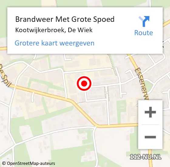 Locatie op kaart van de 112 melding: Brandweer Met Grote Spoed Naar Kootwijkerbroek, De Wiek op 9 maart 2024 00:18